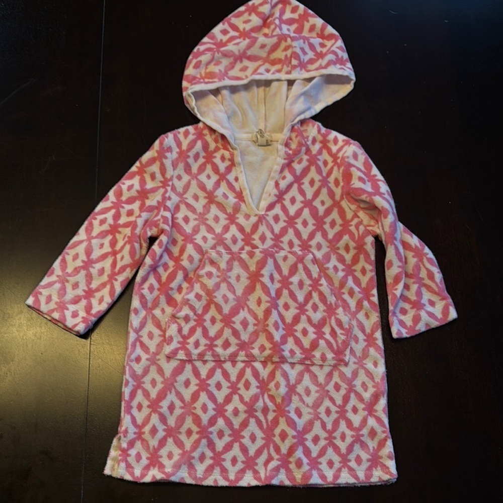 Crewcuts Pink and White Kids Swim Coverup